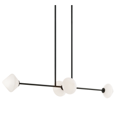  40 Watt Candelabra E12  Black Metal Pendants (C81744BKOP) - Matteo