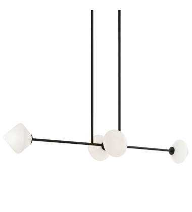  40 Watt Candelabra E12  Black Metal Pendants (C81744BKOP) - Matteo