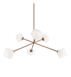  40 Watt Candelabra E12  Aged Gold Brass Metal Pendants (C81746AGOP) - Matteo