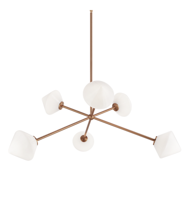  40 Watt Candelabra E12  Aged Gold Brass Metal Pendants (C81746AGOP) - Matteo