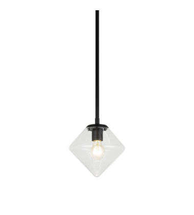  1 x 60W Medium Base-E26 120V Black Metal Chandelier (C81751BKCL) - Matteo