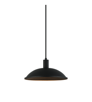  60W Medium Base Matte Black Metal Pendants (C81901MB) - Matteo