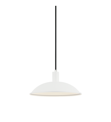  60W Medium Base Matte White Metal Pendants (C81901MW) - Matteo