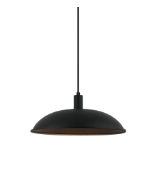  60W Medium Base Matte Black Metal Pendants (C81911MB) - Matteo
