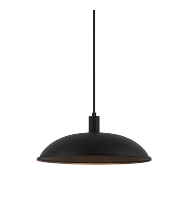  60W Medium Base Matte Black Metal Pendants (C81911MB) - Matteo