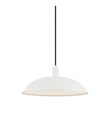  60W Medium Base Matte White Metal Pendants (C81911MW) - Matteo