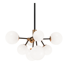  5 Watt LED G9  Aged Gold Brass Metal Chandelier (C83008AGOP) - Matteo