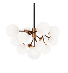  5 Watt LED G9  Aged Gold Brass Metal Chandelier (C83013AGOP) - Matteo