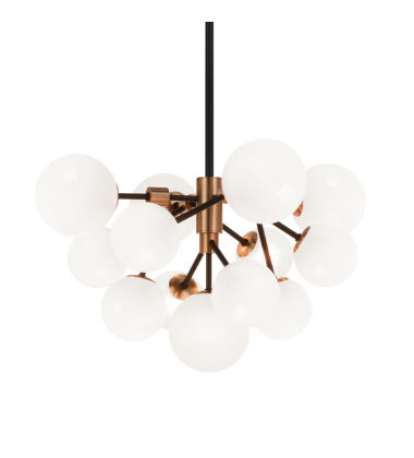  5 Watt LED G9  Aged Gold Brass Metal Chandelier (C83013AGOP) - Matteo