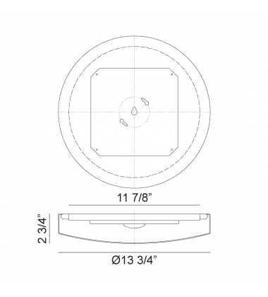  1 x 20W LED 120V White Metal Ceiling Mount (M10202WH) - Matteo