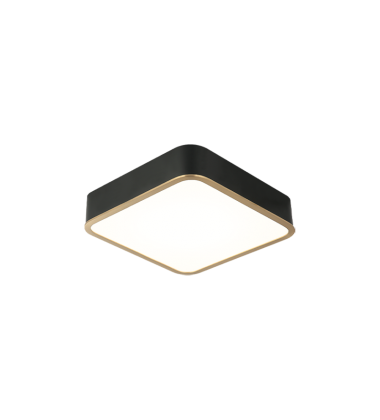20W LED Black + Aged Gold Brass Metal Ceiling Mount (M10542BKAG) - Matteo 20W LED Black + Aged Gold Brass Metal Ceiling Mount (M10542BKAG) - Matteo