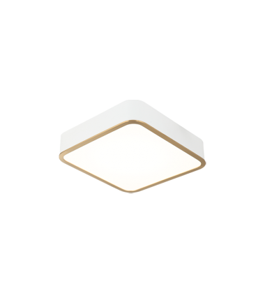  20W LED White + Aged Gold Brass Metal Ceiling Mount (M10542WHAG) - Matteo
