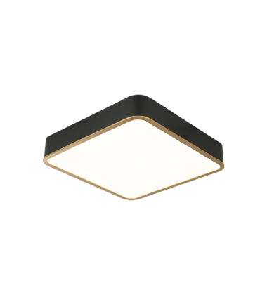 20W LED Black + Aged Gold Brass Metal Ceiling Mount (M10545BKAG) - Matteo 20W LED Black + Aged Gold Brass Metal Ceiling Mount (M10545BKAG) - Matteo