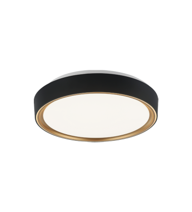 1x60W Medium Base-E26 120V Aged Gold Brass + Matte Black Metal Ceiling Mount (M10601BKGL) - Matteo  1x60W Medium Base-E26 120V Aged Gold Brass + Matte Black Metal Ceiling Mount (M10601BKGL) - Matteo