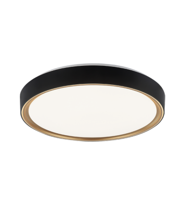 1 x 40W LED 120V Aged Gold Brass + Matte Black Metal Ceiling Mount (M10602BKGL) - Matteo 1 x 40W LED 120V Aged Gold Brass + Matte Black Metal Ceiling Mount (M10602BKGL) - Matteo