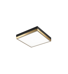  20 Watt LED Black + Aged Gold Brass Metal Flush Mounts (M11411BKAG) - Matteo