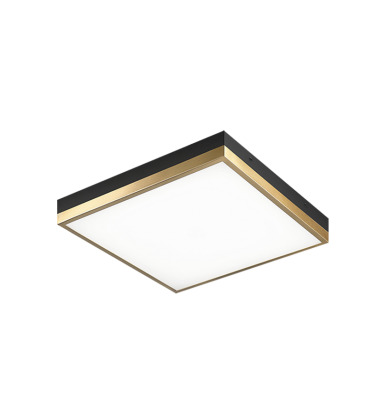 30 Watt LED Black + Aged Gold Brass Metal Flush Mounts (M11414BKAG) - Matteo 30 Watt LED Black + Aged Gold Brass Metal Flush Mounts (M11414BKAG) - Matteo