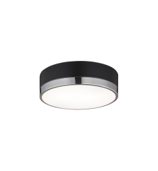  60 Watt Medium E26  Black & Chrome Metal Ceiling Mount (M14302BKCH) - Matteo