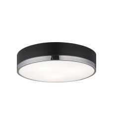  60 Watt Medium E26  Black & Chrome Metal Ceiling Mount (M14303BKCH) - Matteo