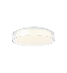 30W LED White + Clear Metal Flush Mounts (M14614WHCL) - Matteo Modern 30W LED White + Clear Metal Flush Mounts (M14614WHCL) - Matteo Modern