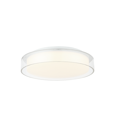 30W LED White + Clear Metal Flush Mounts (M14614WHCL) - Matteo Modern 30W LED White + Clear Metal Flush Mounts (M14614WHCL) - Matteo Modern