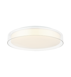 40W LED White + Clear Metal Flush Mounts (M14618WHCL) - Matteo Modern 40W LED White + Clear Metal Flush Mounts (M14618WHCL) - Matteo Modern