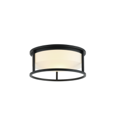 2 x 10W LED Medium Base-E26 120V Matte Black Metal Ceiling Mount (M15002MB) - Matteo 2 x 10W LED Medium Base-E26 120V Matte Black Metal Ceiling Mount (M15002MB) - Matteo