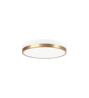 22.5 Watt LED White & Aged Gold Brass Metal Ceiling Mount (M15301WHAG) - Matteo 22.5 Watt LED White & Aged Gold Brass Metal Ceiling Mount (M15301WHAG) - Matteo