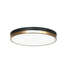 35 Watt LED Black & Aged Gold Brass Metal Ceiling Mount (M15302BKAG) - Matteo 35 Watt LED Black & Aged Gold Brass Metal Ceiling Mount (M15302BKAG) - Matteo