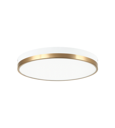 35 Watt LED White & Aged Gold Brass Metal Ceiling Mount (M15302WHAG) - Matteo 35 Watt LED White & Aged Gold Brass Metal Ceiling Mount (M15302WHAG) - Matteo