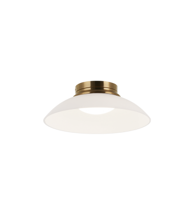  12W LED Aged Gold Brass Metal Flush Mounts (M16401AGFR) - Matteo