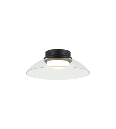  12W LED Matte Black Metal Flush Mounts (M16401MBCL) - Matteo