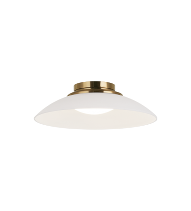  16W LED Aged Gold Brass Metal Flush Mounts (M16411AGFR) - Matteo