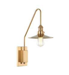  60 Watt Medium E26  Aged Gold Brass Metal Wall Sconce (S01511AGAG) - Matteo