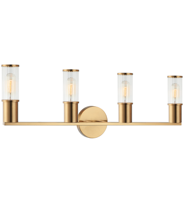 25W Medium Base Aged Gold Brass Metal Wall Sconce (S02804AG) - Matteo 25W Medium Base Aged Gold Brass Metal Wall Sconce (S02804AG) - Matteo