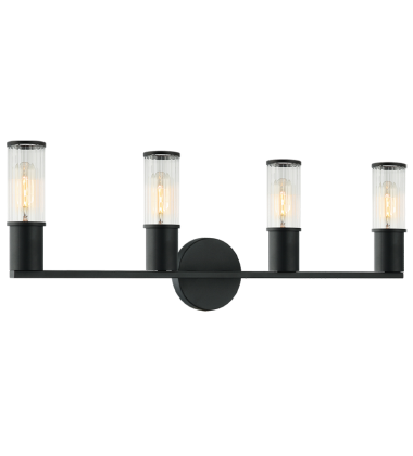  25W Medium Base Matte Black Metal Wall Sconce (S02804MB) - Matteo