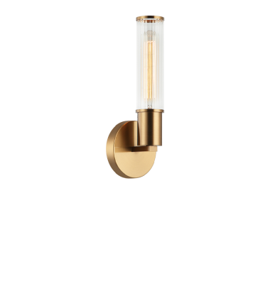  40W Medium Base Aged Gold Brass Metal Wall Sconce (S02811AG) - Matteo