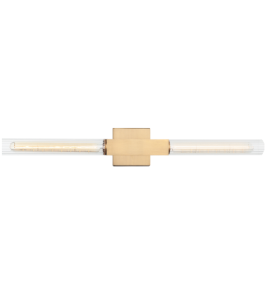  2 x 40W Medium Base-E26 120V? Aged Gold Brass Metal Wall Sconce (S03112AG) - Matteo