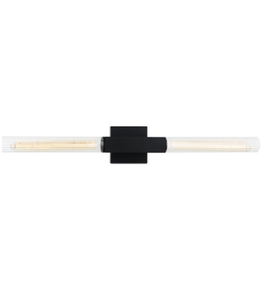  2 x 40W Medium Base-E26 120V? Matte Black Metal Wall Sconce (S03112BK) - Matteo