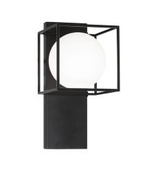  60 Watt Medium E26  Black Metal Wall Sconce (S03801BK) - Matteo