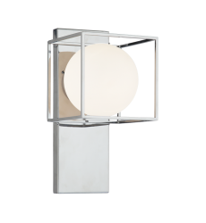  60 Watt Medium E26  Chrome Metal Wall Sconce (S03801CH) - Matteo