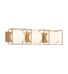  60 Watt Medium E26  Aged Gold Brass Metal Wall Sconce (S03803AG) - Matteo