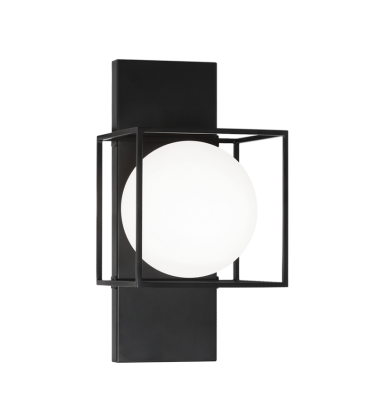 60 Watt Medium E26 Black Metal Wall Sconce (S03811BK) - Matteo 60 Watt Medium E26 Black Metal Wall Sconce (S03811BK) - Matteo