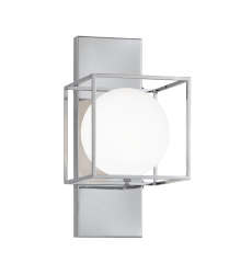  60 Watt Medium E26  Chrome Metal Wall Sconce (S03811CH) - Matteo