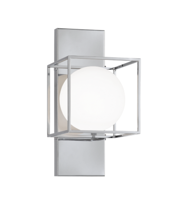  60 Watt Medium E26  Chrome Metal Wall Sconce (S03811CH) - Matteo