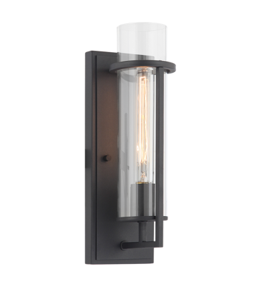 60 Watt Medium E26 Matte Black Metal Wall Sconce (S03901MB) - Matteo 60 Watt Medium E26 Matte Black Metal Wall Sconce (S03901MB) - Matteo