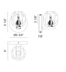  1 x 40W G9 120V? Chrome Metal VANITY (S04101CH) - Matteo