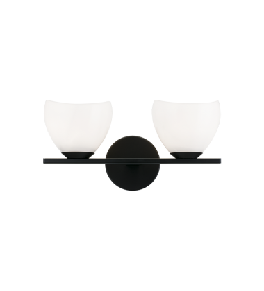  2 x 28W G9 120V Black Metal VANITY (S04202BKOP) - Matteo