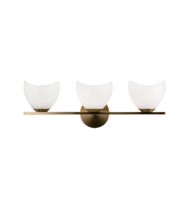 3 x 28W G9 120V Aged Gold Brass Metal VANITY (S04203AGOP) - Matteo 3 x 28W G9 120V Aged Gold Brass Metal VANITY (S04203AGOP) - Matteo