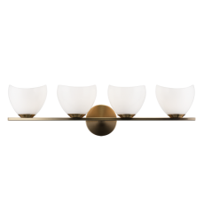 4 x 28W G9 120V Aged Gold Brass Metal VANITY (S04204AGOP) - Matteo 4 x 28W G9 120V Aged Gold Brass Metal VANITY (S04204AGOP) - Matteo